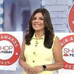 Adrianna’s yellow button front mini dress on Today