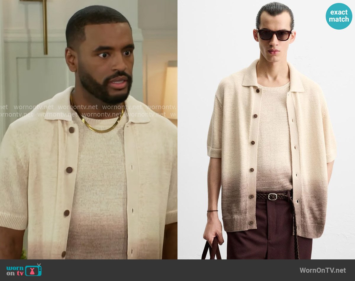 Zara Gradient Print Knit Shirt worn by Andre Richardson (Sean Freeman) on Beyond the Gates