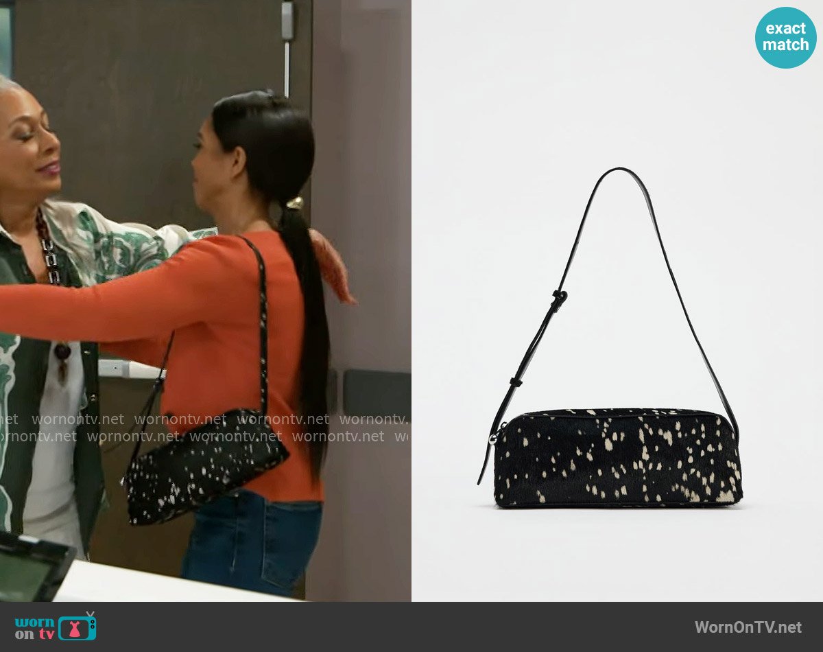 Zara Leather Shoulder Bag worn by Dani Dupree (Karla Mosley) on Beyond the Gates