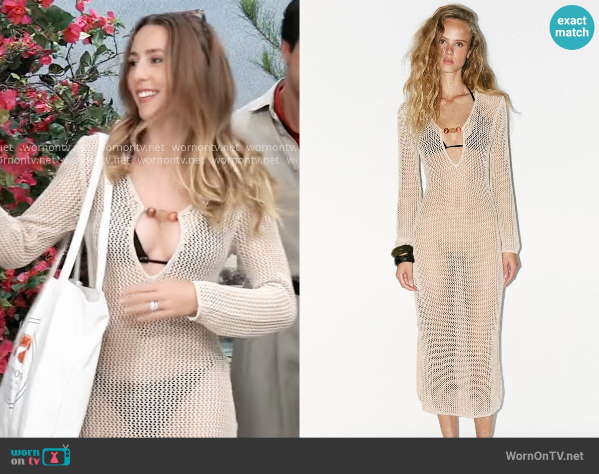 Zara Long Knit Dress worn by Josslyn Jacks (Eden McCoy) on General Hospital