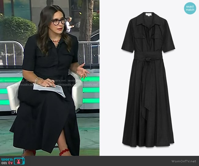 Zara Poplin Midi Dress - ZW Collection worn by Savannah Sellers on Today