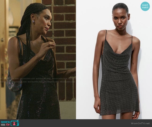 Zara Shiny Tulle Mini Dress worn by Anika (Sofia Bryant) on The Summer I Turned Pretty