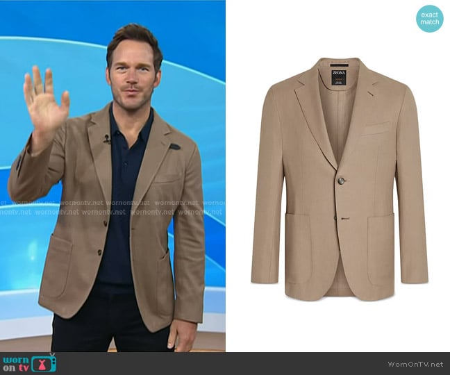 Zegna Oasi Lino Regular Fit Jacket in Light Taupe