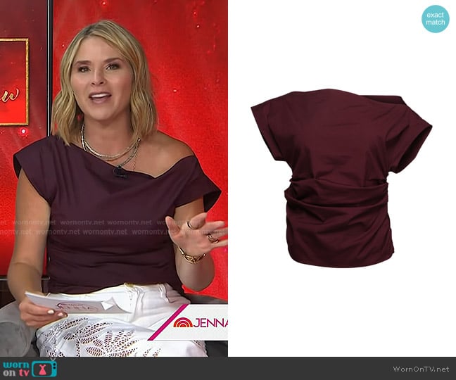 A.L.C. Nata Top in Plum worn by Jenna Bush Hager on Today