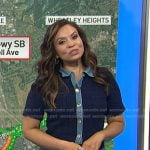 Adelle’s blue mixed media denim dress on Today