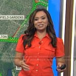 Adelle's red mini shirtdress on Today