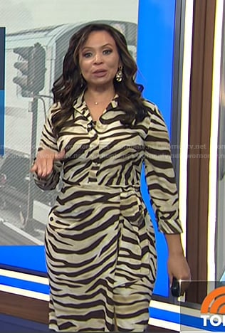 Adelle’s animal print dress on Today