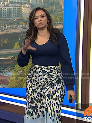 Adelle's animal print skirt on Today