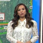 Adelle’s white floral lace blouse on Today