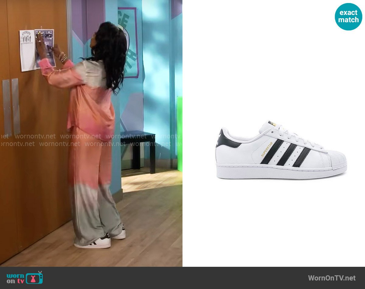 Adidas Superstar Sneakers worn by Tina Butler (Tichina Arnold) on The Neighborhood