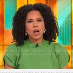 Adriana Diaz’s green midi dress on CBS Mornings