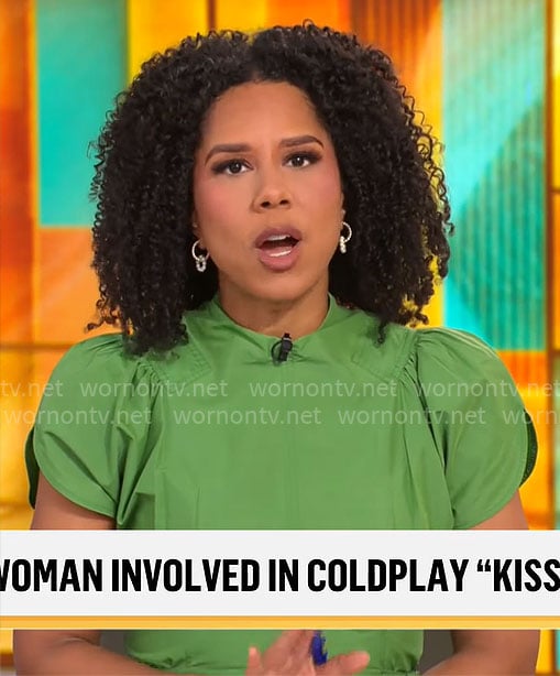 Adriana Diaz's green midi dress on CBS Mornings