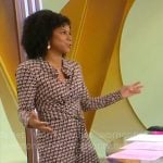 Adriana Diaz’s geometric print jumspuit on CBS Mornings