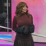 Rosie Perez's leather pleated skirt on Today