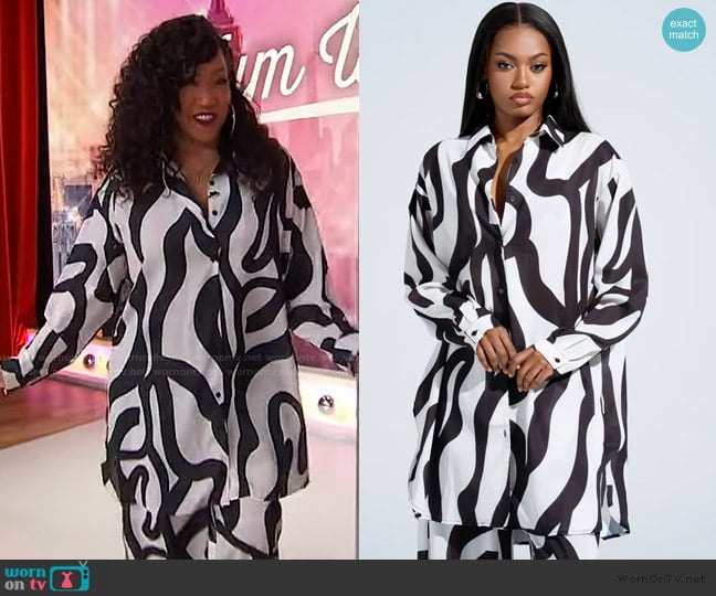 Akira Let it Go Button Down Top worn by Kym Whitley on Sherri