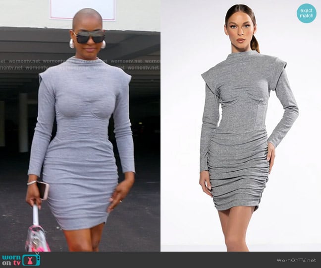 Akira Thea Corseted Knit Long Sleeve Mini Dress worn by Guerdy Abraira (Guerdy Abraira) on The Real Housewives of Miami