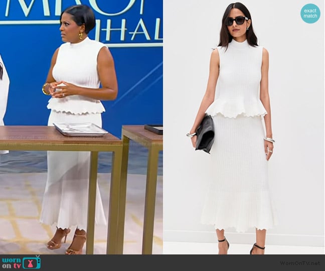 Aknvas Naja Cotton Knit Top worn by Tamron Hall on Tamron Hall Show