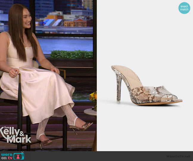 Aldo Anitabrilden Sandals worn by Lola Tung on Live with Kelly and Mark