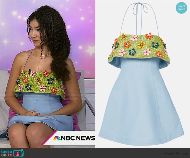 Alemais Yasmine embellished minidress worn by Laila Lockhart Kraner on Today