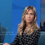 Alex’s black checked blazer on The Morning Show