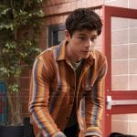 Alex’s orange striped overshirt on My Life with the Walter Boys