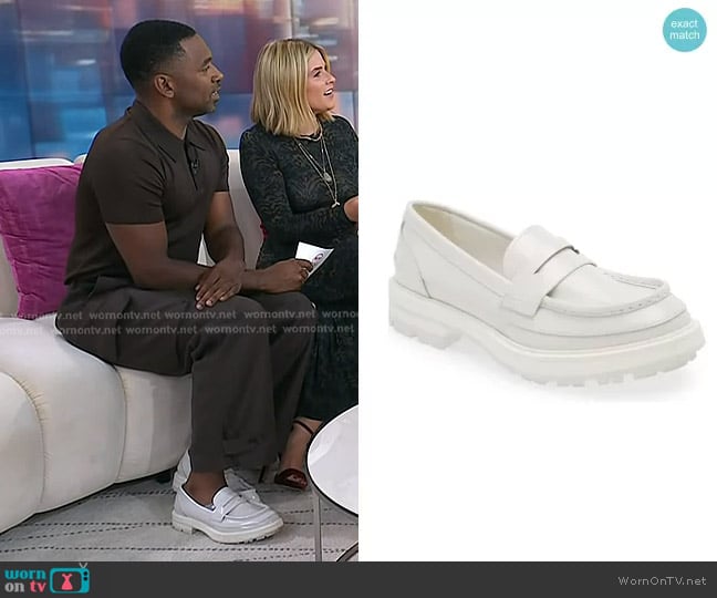 Alexander McQueen The Seam Lug Sole Penny Loafer worn by Justin Sylvester on Today