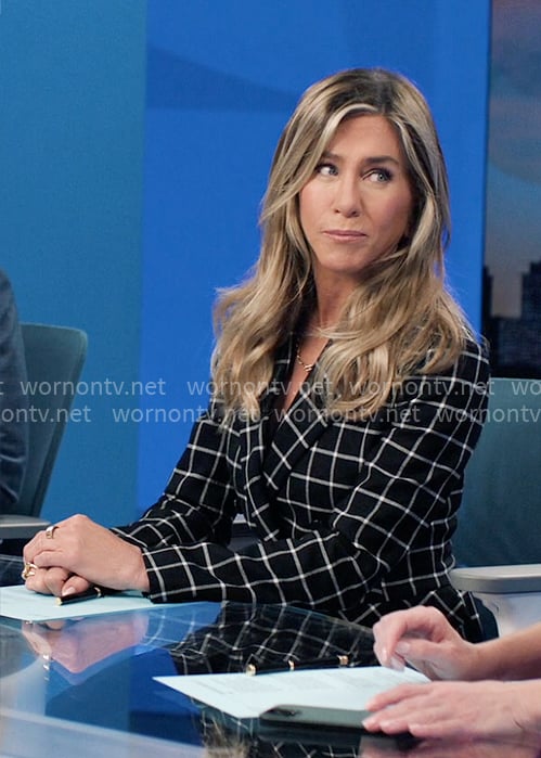Alex’s black checked blazer on The Morning Show