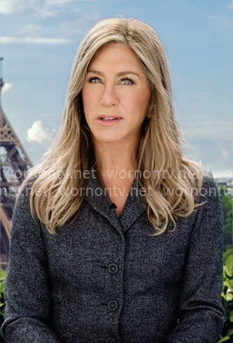 Alex's grey buttoned jacket on The Morning Show