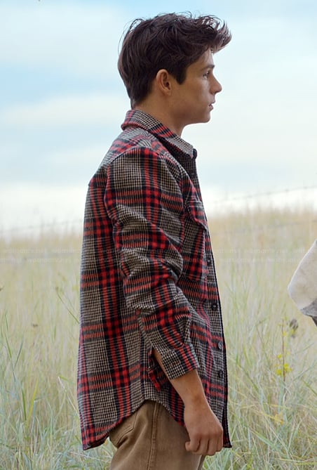 Alex’s plaid overshirt on My Life with the Walter Boys