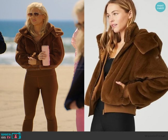 Alo Foxy Faux Fur Jacket worn by Gretchen Rossi on The Real Housewives of Orange County
