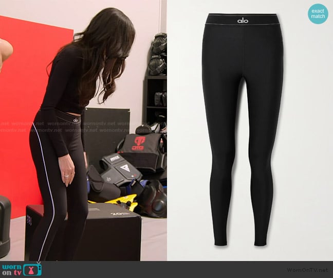 Alo Suit Up Airlift leggings worn by Heather Dubrow on The Real Housewives of Orange County