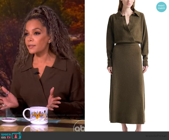 Altuzarra Cashmere Midi Dress worn by Sunny Hostin on The View