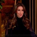 Alyssa’s black ruffle mini dress on The View