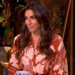 Alyssa’s printed wrap mini dress on The View