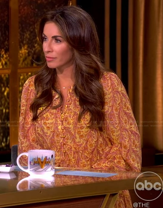 Alyssa's floral print mini dress on The View
