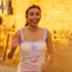 Amanda’s dear graphic mini dress dress on The Runarounds