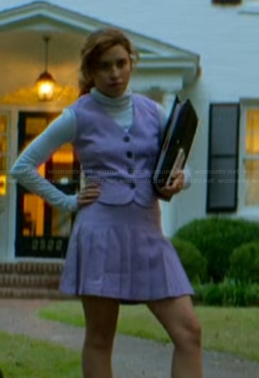 Amanda's lavender vest and skirt on The Runarounds