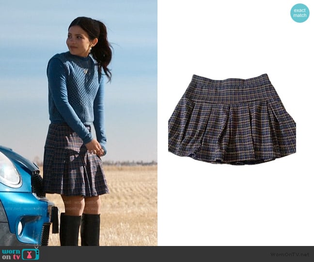American Eagle Plaid Mini Skirt worn by Jackie Howard (Nikki Rodriguez) on My Life with the Walter Boys