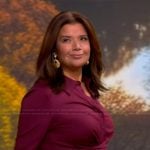 Ana’s red wrap front jumpsuit on The View