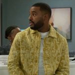 Andre’s yellow patterned jacket on Beyond the Gates