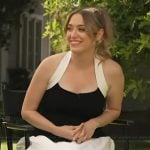 Andrea’s contrast sleeveless dress on Access Hollywood