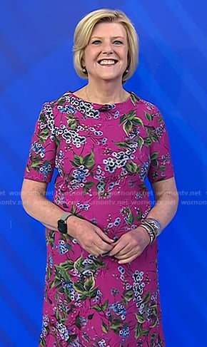 Anne Thompson's pink floral dress on Today