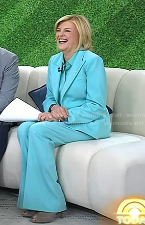 Anne's blue shirt and suit on Today