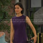 Amy’s purple sleeveless dress on Days of our Lives