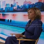 Robin’s navy wrap shirtdress on Good Morning America
