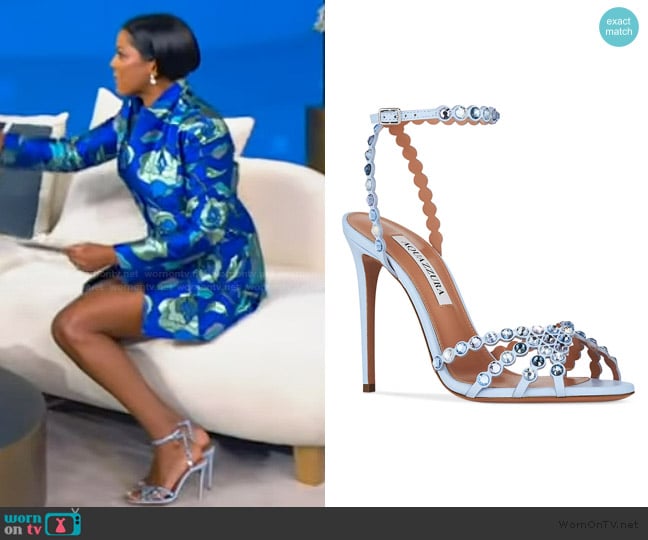 Aquazzura Tequila 105 Sandals worn by Tamron Hall on Tamron Hall Show