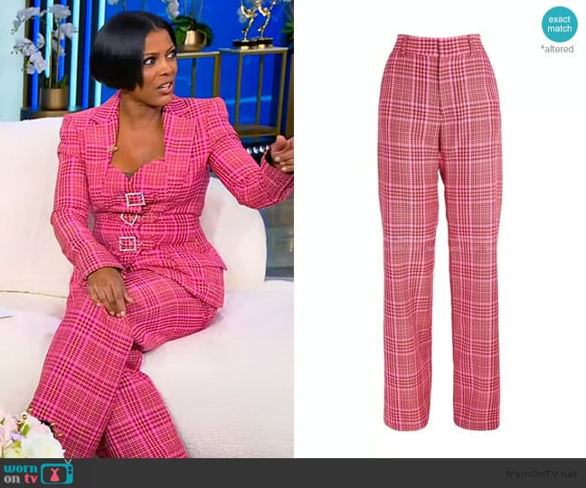 Area Crystal Slit Pant worn by Tamron Hall on Tamron Hall Show