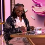 Whoopi’s printed overalls and top on The View