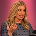 Ashley’s gray polka dot print dress on E! News