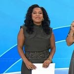 Sheinelle Jones's green embroidered dress on Today